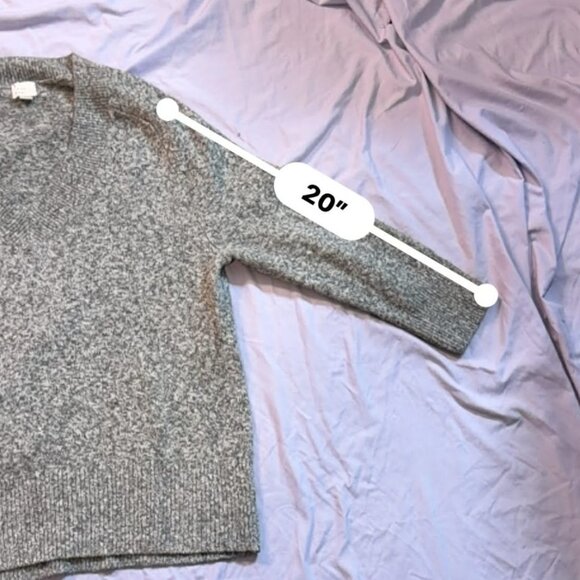 TWO "a new day" brand Short Long Sleeve VNeck Sweaters (Grey & Wheat) SIZE SMALL - Picture 10 of 11